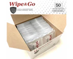 70% IPA Alcohol Wipes Wipe & Go 50~250pc (19x14cm) Hospital Grade Surface Bulk - 150 Wipes