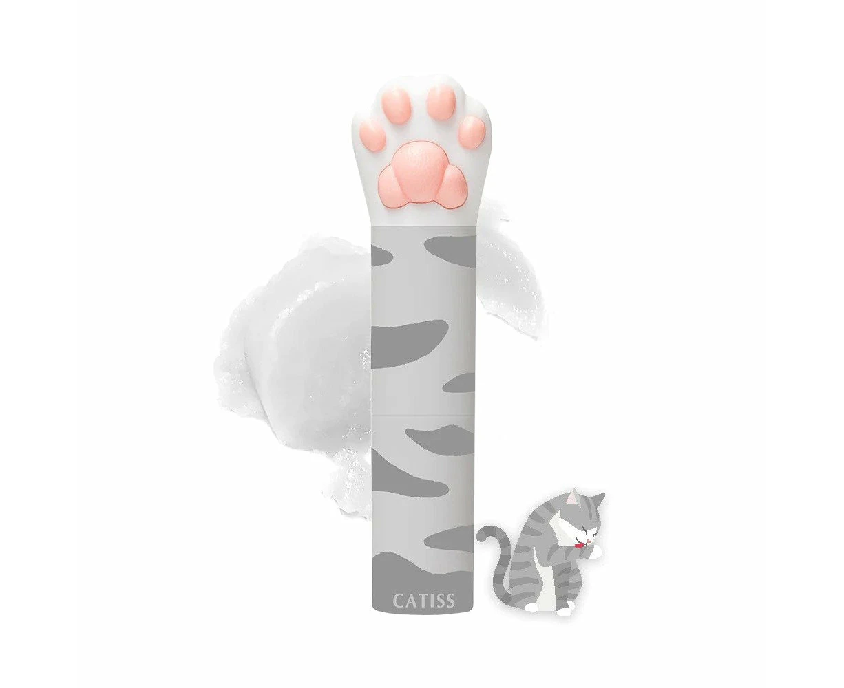 Catiss Grey Cat Paw Design Lip Balm - Original Pure Hydration