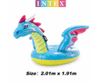 INTEX Giant Unicorn  / Pink Flamingo / Dragon Swimming Pool Ride On Float Raft Beach - Flamingo