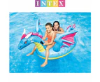 INTEX Giant Unicorn  / Pink Flamingo / Dragon Swimming Pool Ride On Float Raft Beach - Flamingo