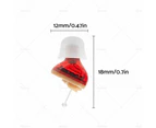 Digital Invisible Hearing Aid MiNi CIC Small Sound Voice Amplifier Enhancer L R - Red-Right ear