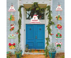 Christmas Hanging Party Decoration Set Porch Sign  Xmas Door Banner Style 2