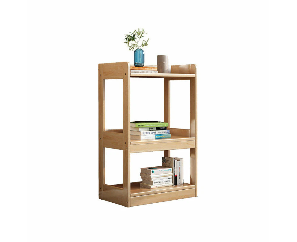 Solid Wood Book Shelf/ Bookcase/Showcase/Natural Wood Color - 0.9M Tall