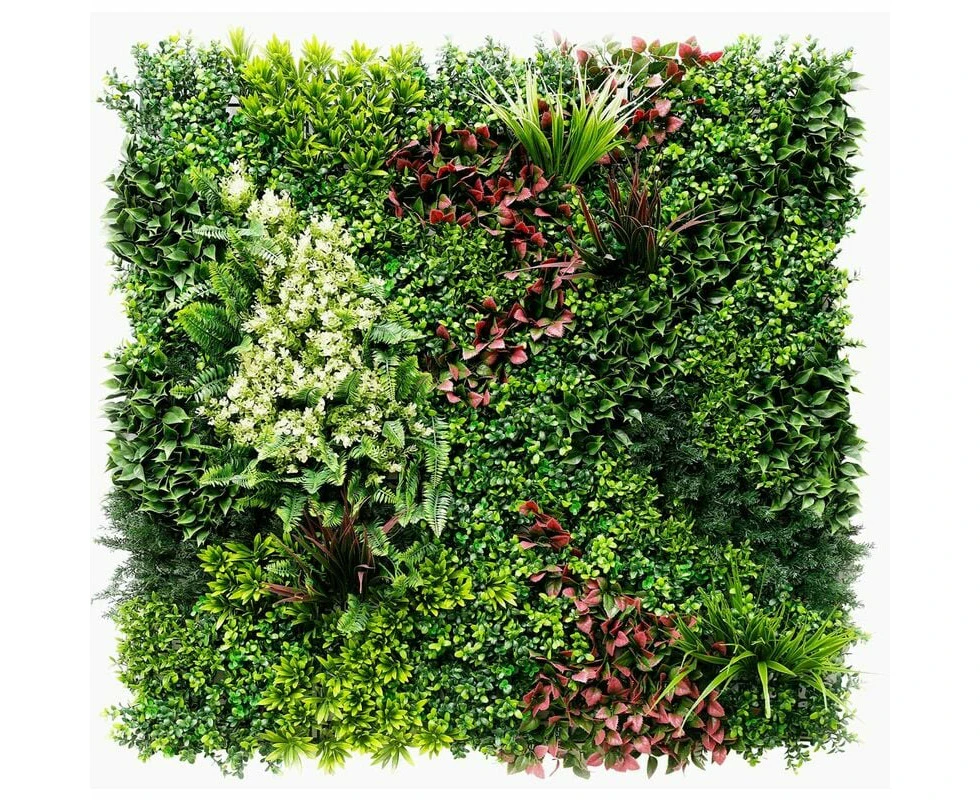 Artificial Plastic Fake Flower Plant Wall Background