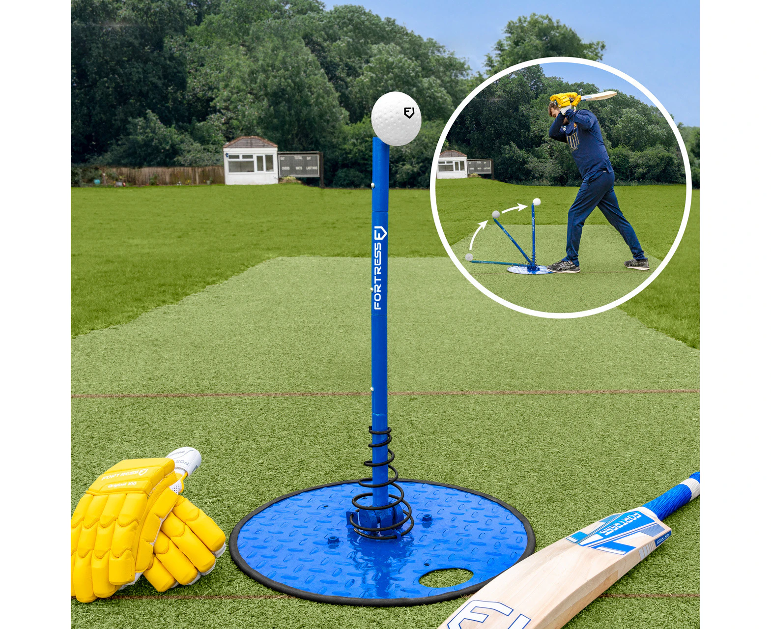 FORTRESS Spring Back Cricket Batting Aid [Packages:: No Upgrade]