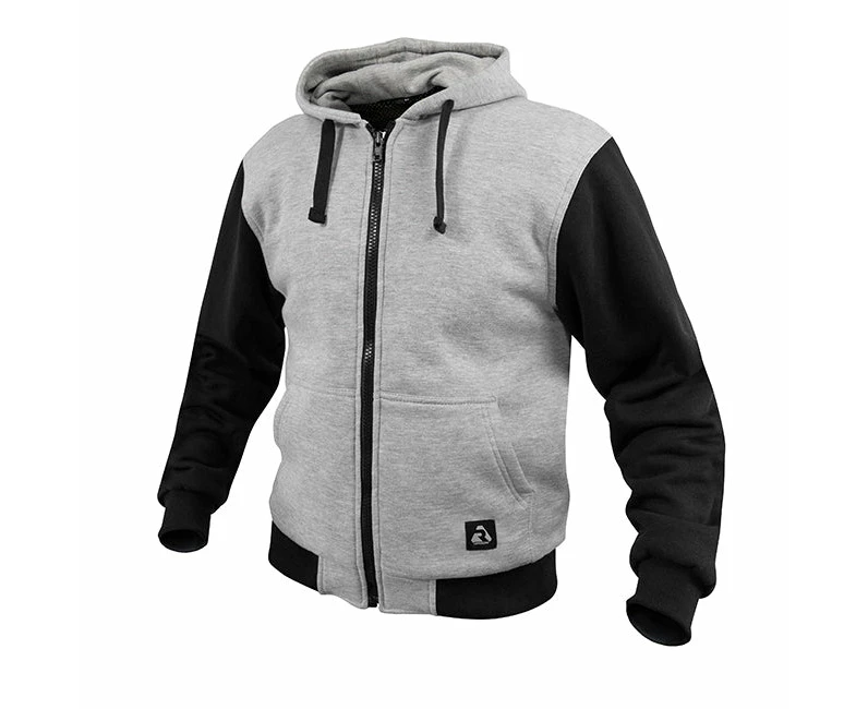 Argon Renegade Fleece Textile Hoodie Jacket - Grey/Black/52 (L)