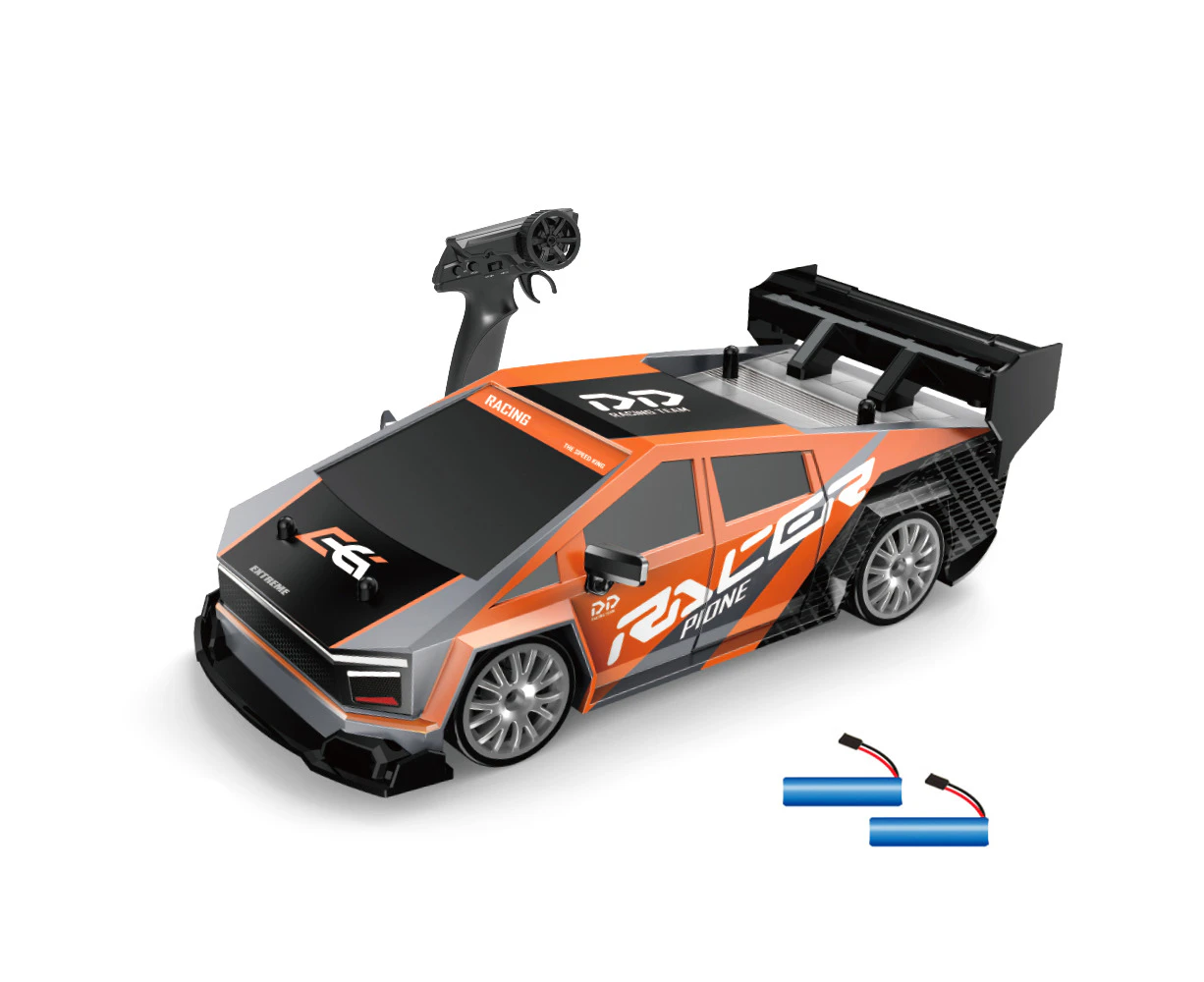 2.4GHz Remote Control Drift Car 1:24 30KM/H High Speed Drift Remote-controlled 4WD Vehicle with With Front Lights, Bottom Lights, Tail Wing Lights