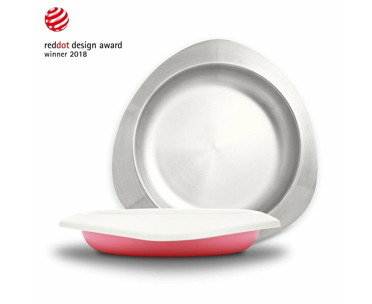 VIIDA Souffle Stainless Steel Plate - Sweet Pink