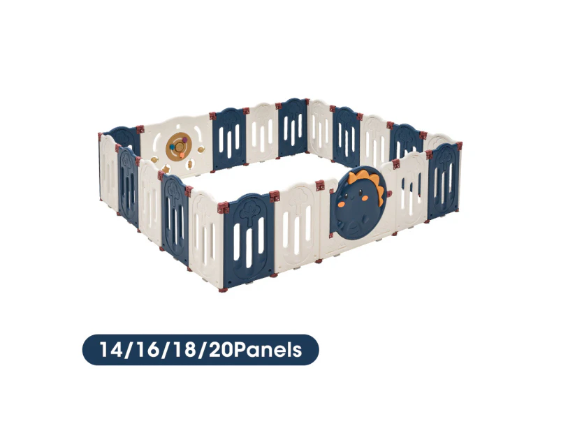 Playpals Kids Playpen Baby Large Safety Gate Toddler Fence 14/16/18/20 Panels