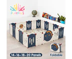 Playpals Kids Playpen Baby Large Safety Gate Toddler Fence 14/16/18/20 Panels