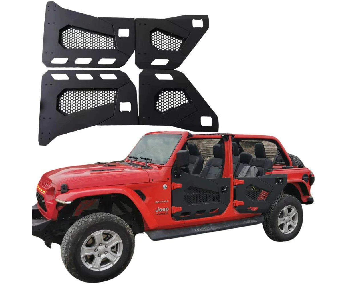 Cobra 4x4 Black Steel Half Door with Side Mirror Suits Jeep Wrangler JL Gladiator JT Offroad