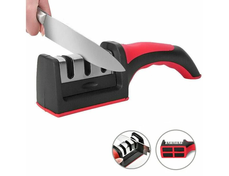 3 Stage Knife Sharpener Kitchen Diamond Sharp Knives Scissor Sharpening Tool