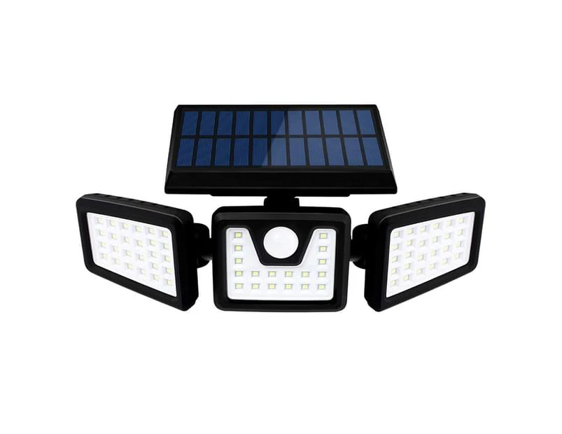 Solar Security Lights,3 Head Motion Lights Outdoor with Ajustable 74LED Flood Motion Sensor Lights Spotlights