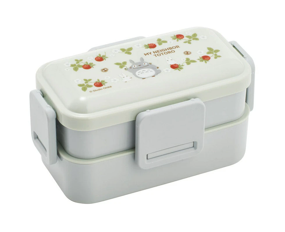 Skater - Stackable Bento Lunch Box 4-Points Lock 600ml Totoro wild Strawberry