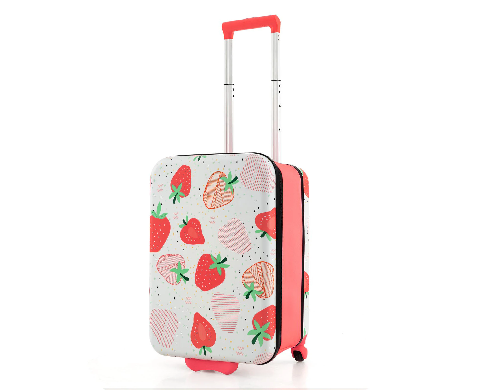 20" Foldable Kids Luggage Hardshell Trolley Suitcase w/Retractable Handle Airline Approved Pink