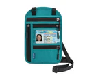 Passport Pouch Cross-shoulder RFID Blocking Convenient Large Capacity Travel Neck Pouch for Outdoor Blue