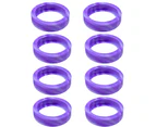 8Pcs Silicone Suitcases Wheel Protection Cover Luggage Accessories-Purple mix