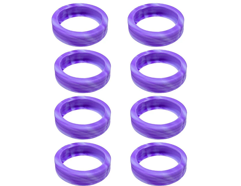 8Pcs Silicone Suitcases Wheel Protection Cover Luggage Accessories-Purple mix