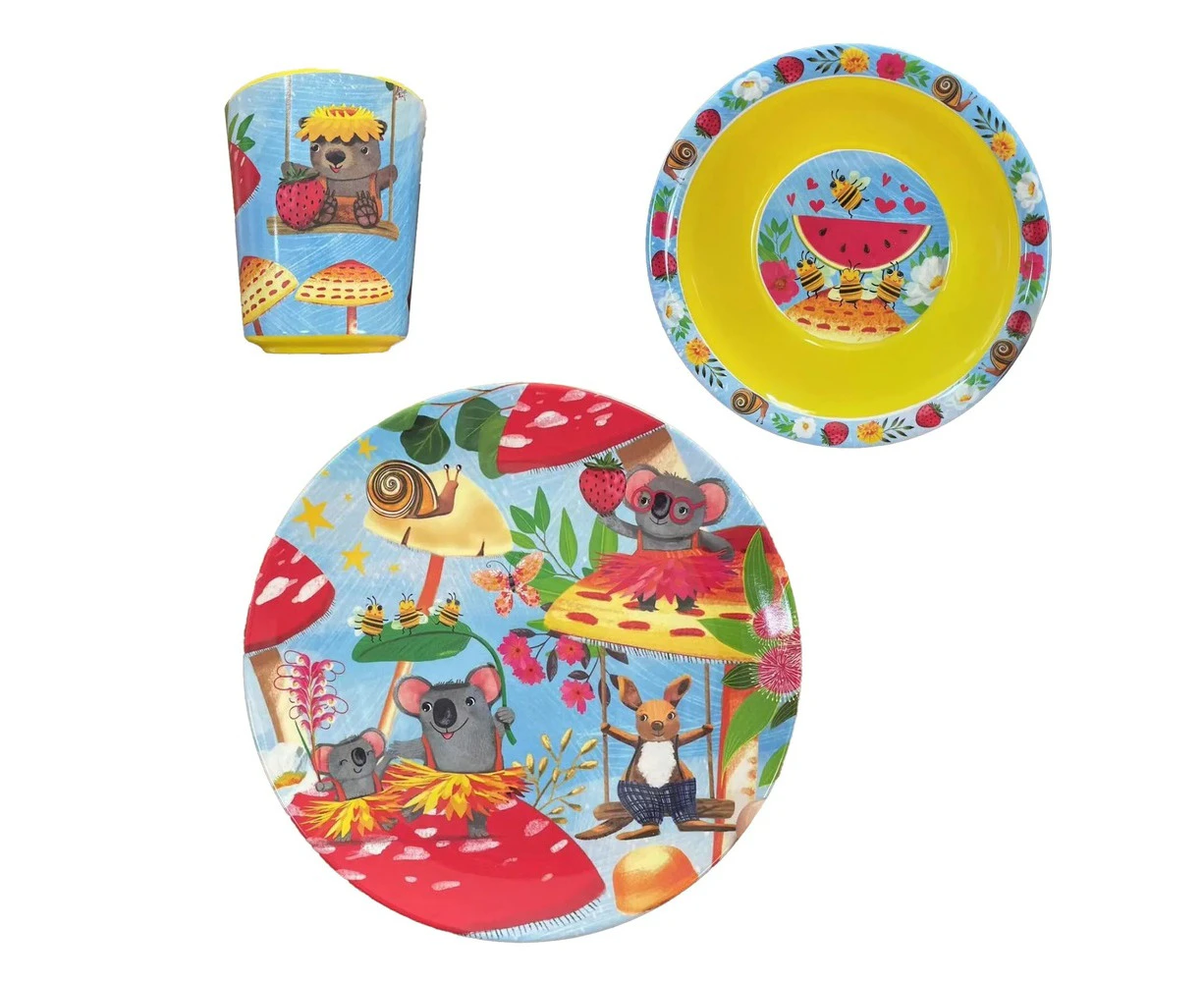 La La Land Bush Party - Melamine Kid's Dinner Set