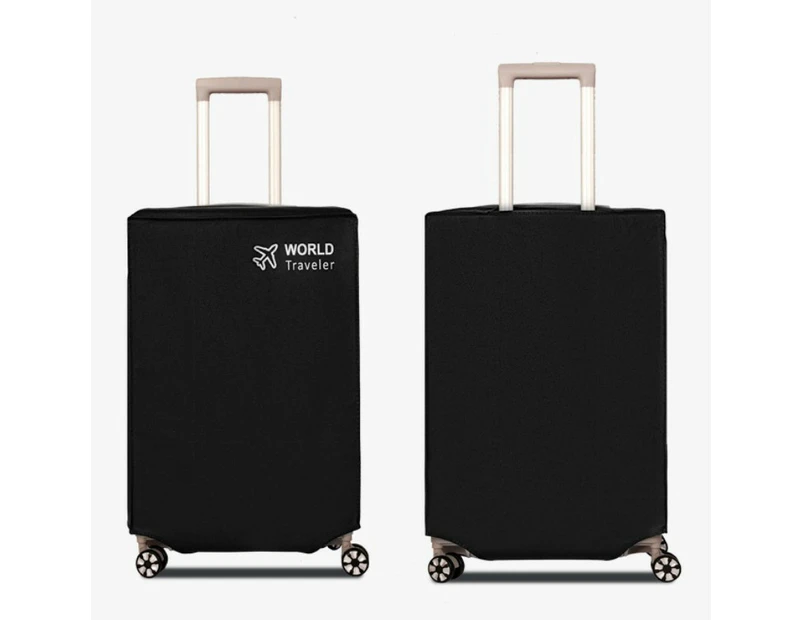 Travel Luggage Suitcase Dustproof Cover High-Quality Protector Black Size-24in