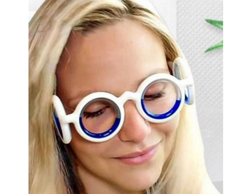 Anti-Motion Sickness Glasses No Lens Liquid Anti-slip Ultra-light Anti-Carsickness Kids Nausea Relief Eyeglasses for Gaming-White