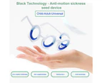 Anti-Motion Sickness Glasses No Lens Liquid Anti-slip Ultra-light Anti-Carsickness Kids Nausea Relief Eyeglasses for Gaming-White