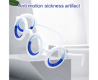 Anti-Motion Sickness Glasses No Lens Liquid Anti-slip Ultra-light Anti-Carsickness Kids Nausea Relief Eyeglasses for Gaming-White