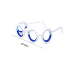 Anti-Motion Sickness Glasses No Lens Liquid Anti-slip Ultra-light Anti-Carsickness Kids Nausea Relief Eyeglasses for Gaming-White