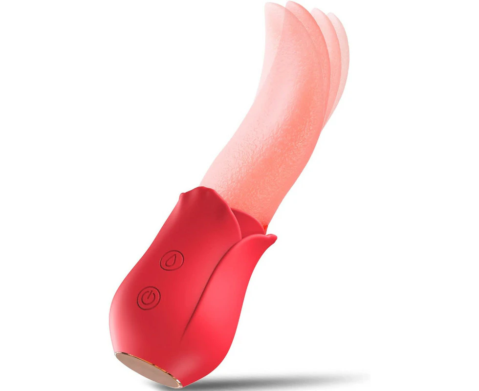 Clitoral G Spot Tongue Licking Vibrator Nipples Massager