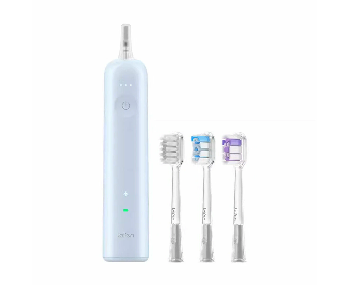 Laifen Wave Electric Toothbrush ABS Sonic Vibration IPX7 3 Brush Heads Blue