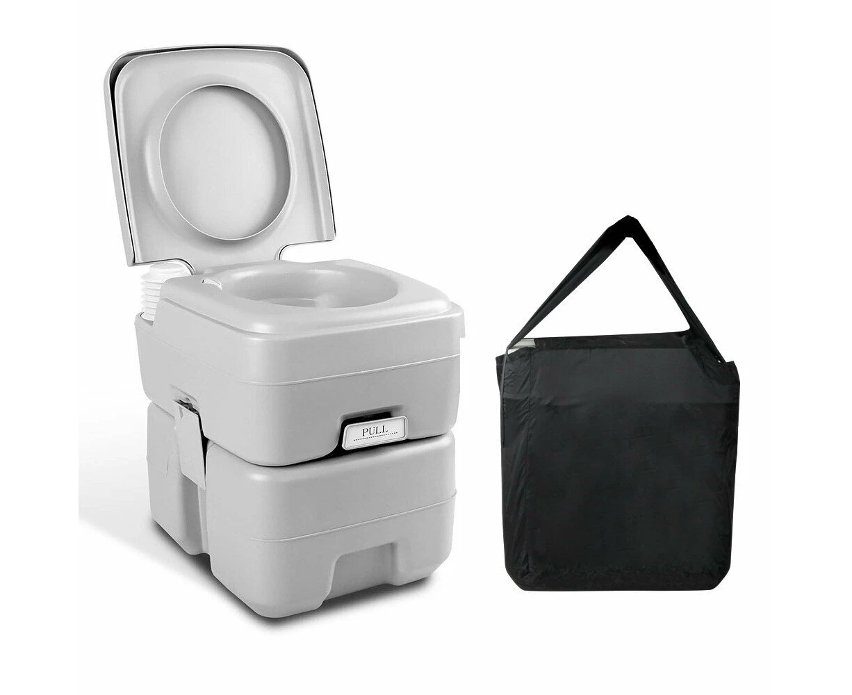 20L Portable Outdoor Camping Toilet Camp Camper Seat Porta Potty with Carry Bag