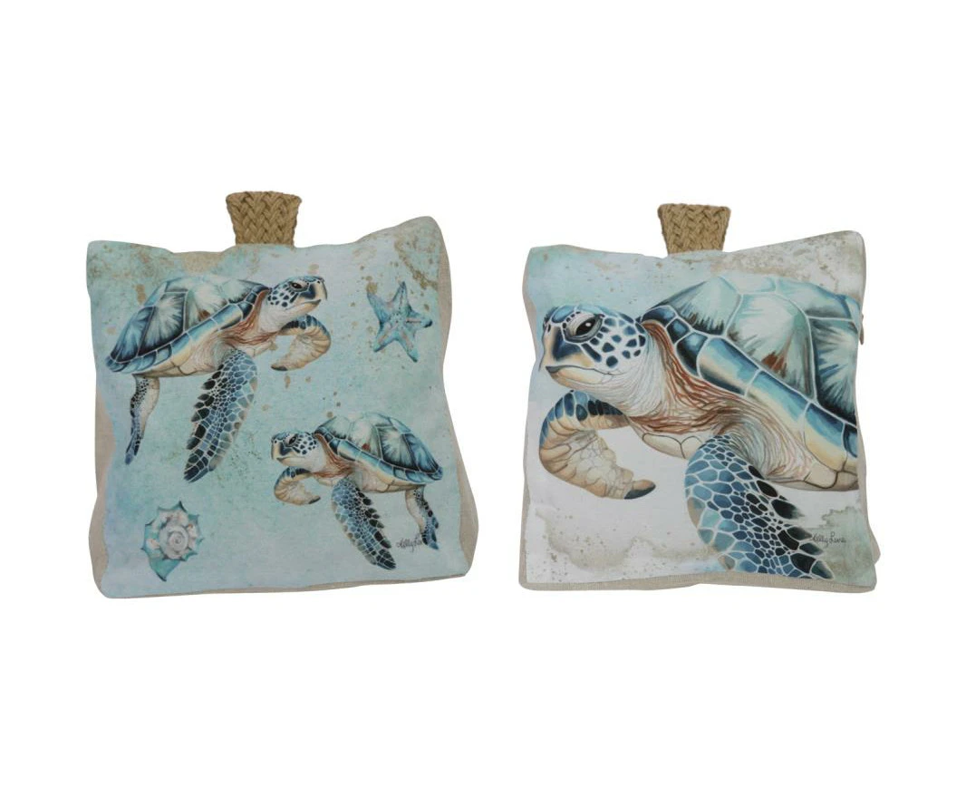 Kelly Lane | Aqua Turtle Door Stop - 2 Piece - 18x18cm