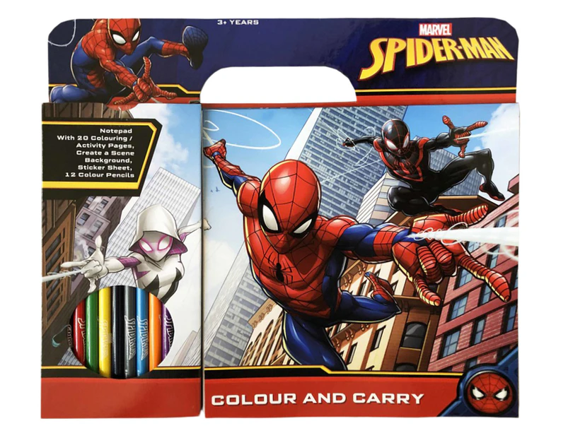 Marvel Spiderman Colour & Carry Activity Set