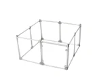 Pawz Pet Playpen Transparent Acrylic Clear Folding Dog Fence Kennel 8 Panel