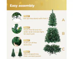 Santaco LED Pencil Christmas Tree Prelit Slim 1.5M Xmas Decor 8 Lighting Mode