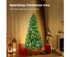 Santaco LED Pencil Christmas Tree Prelit Slim 1.5M Xmas Decor 8 Lighting Mode