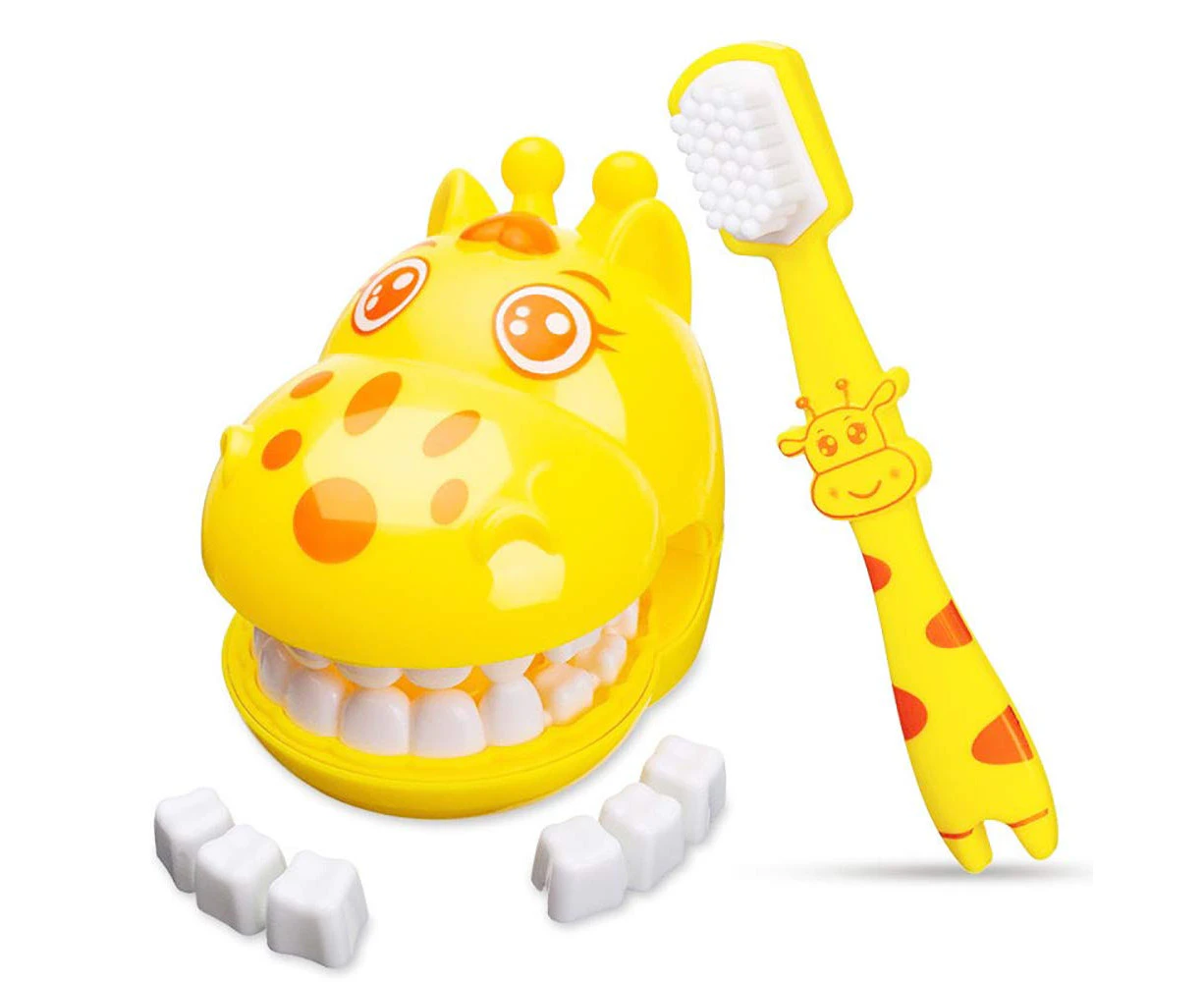 Education Brushing Toys, Children Role Play Toys Cute Giraffe Early Education Cartoon Tooth Brushing Toys Model Teaching Children Brushing Model