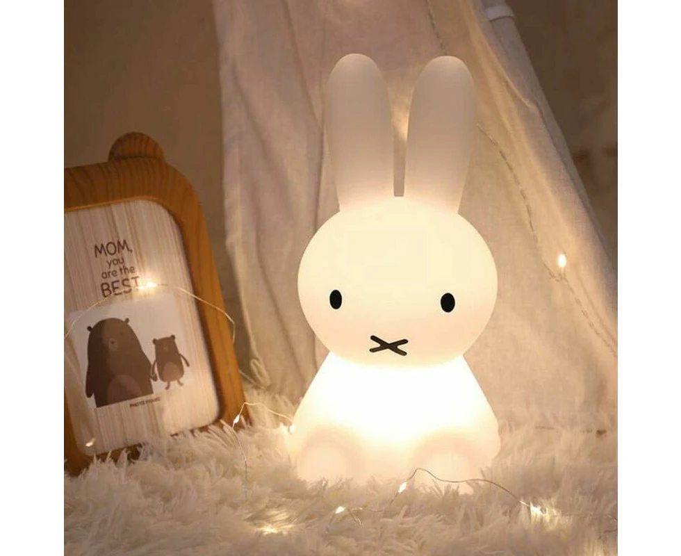 Rabbit Baby Night Light Touch 7 Colors USB Rechargeable Timed Lamp for Children's Room Christmas Birthday Gift