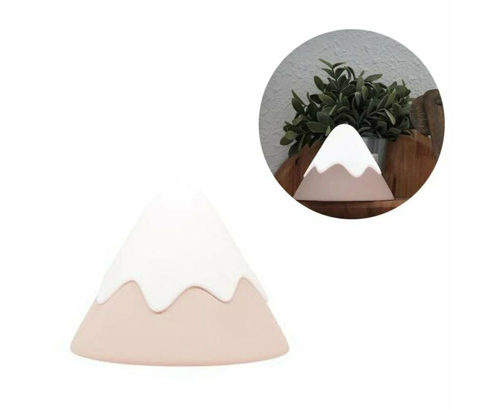 Night Light Snow Mountain Lamp Tap Control Timer Setting Soft Silicone Dimmable Rechargeable Portable Nursery Lamp Decor