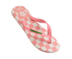 Havaianas Women's Top x Em on Holiday Thongs - Pink/White Check