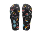 Havaianas Unisex Kids' Top Print Luwow Thongs - Black