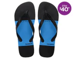 Havaianas Men's Top Block Thongs - Blue/Black