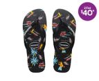 Havaianas Kids' Top Print Luwow Thongs - Black