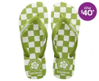 Havaianas Women's Top x Em Holiday Thongs - Green/White Check