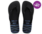 Havaianas Men's Top Basic Thongs - Black/Blue