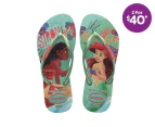 Havaianas Girls' Princess Slim Thongs - Citronella