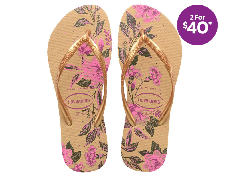 Havaianas Women's Slim Thongs - Organic Golden