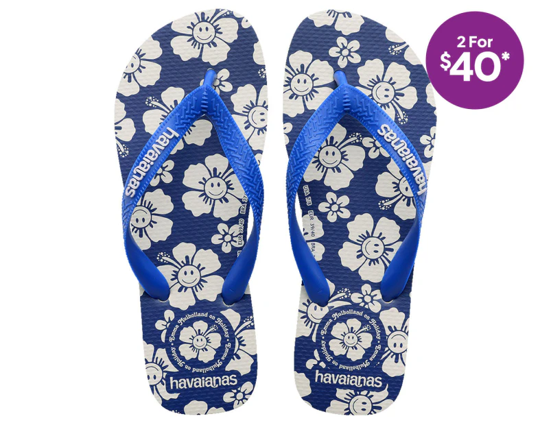 Havaianas Women's X Em Holiday Thongs - Hawaiian Blue/Star White