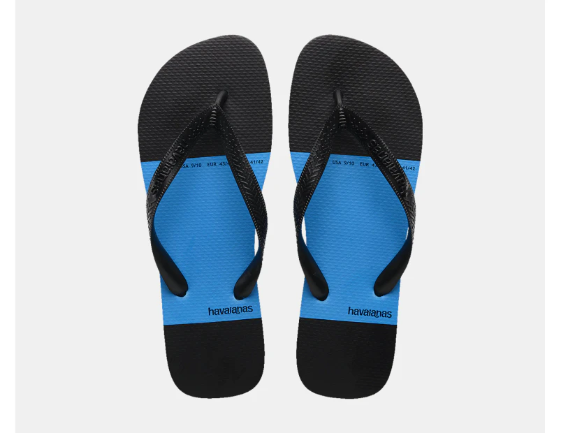 Havaianas Men's Top Block Thongs - Blue/Black