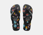 Havaianas Kids' Top Print Luwow Thongs - Black